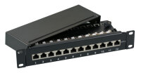 EFB Mini-Patchpanel STP 12xRJ45 Cat.6A,10" 1HE,grau