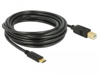 DELOCK Kabel USB 2.0 C > B 4.0m schwarz
