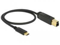DELOCK Kabel USB 3.1 Gen2 C > B 0.5m schwarz