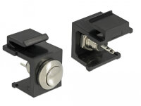 DELOCK Keystone Drucktaster schwarz
