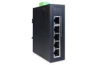 DIGITUS Switch Ind. 5-Port  Gigabit         Unmanaged schwar
