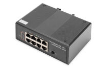 DIGITUS Switch Ind. 7-Port  Gigabit 30W PoE Unmanaged schwar