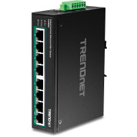 TRENDnet Industrie Switch  8 Port Fast Eth. PoE+ L2 DIN-Rail