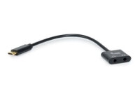 Equip Adapter USB-C->2x3-Pin 3.5mm St/Bu DAC   0.15m...