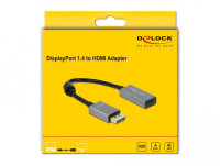 DELOCK Adapter DisplayPort 1.4 > HDMI 4K 60Hz (HDR) aktiv