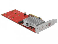DELOCK PCI Expr x8 Karte > 2x int. NVMe M.2 Key M...