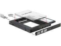 DELOCK Einbaurahmen 5,25" Slim für 2,5"...