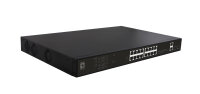 LevelOne PoE+Switch 16xGE PoE/2xGE/2xSFP 270W 19"...