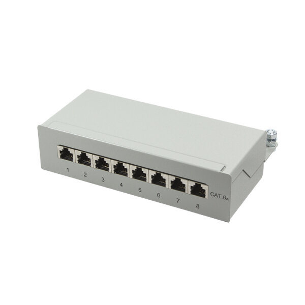 Logilink Patchpanel Cat.6A Tisch/Wand 8-port, grau