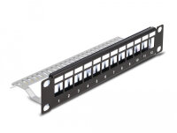 DELOCK 10" Keystone Patchpanel 12 Port Entl.schiene...