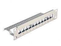 DELOCK 10" Keystone Patchpanel 12 Port Entl.schiene...