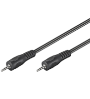 Goobay Audiokabel 2x3.5mm Stereo Stecker 1.5m schwarz