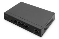 DIGITUS Switch 4-Port  Gigabit 60W  PoE Unmanaged schwarz