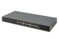 DIGITUS Switch 19" 24-Port +4x SFP+Gigabit managed...