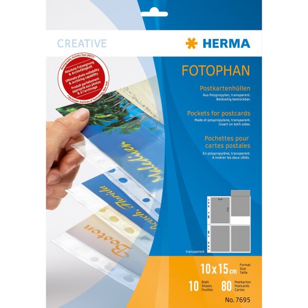 HERMA Postkartenhüllen 10x15 cm
