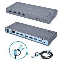 I-tec USB 3.0/USB-C Dualdock mit PD 1x 5K 2x 4K 60