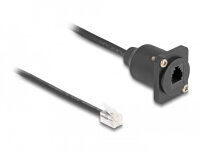 DELOCK D-Typ RJ10 Kabel Stecker zu Buchse schwarz 30 cm