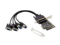 CONCEPTRONIC PCIe1x Card 4xRS232-Seriell           115200bps