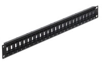 DELOCK 19" Keystone Patchpanel 24 Port drehbar schwarz