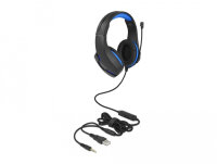 DELOCK Gaming Headset Over-Ear 3,5 mm Klinkenstecker LED