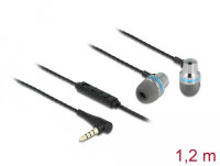 DELOCK In-Ear Kopfhörer mit 4 Pin 3,5 mm Klinkenstecker