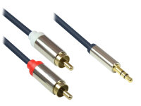 Good Connections Audiokabel  3-pol. 3.5mm-St.-2xRCA St. 1m
