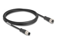 DELOCK M12 Kabel A-kodiert 8 Pin Stecker zu Buchse PVC 2