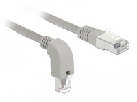 DELOCK Netzwerkkabel RJ45 Cat.6A S/FTP unten gew./gerade 1m