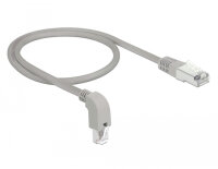 DELOCK Netzwerkkabel RJ45 Cat.6A S/FTP unten gew./gerade 0,5