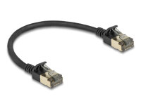 DELOCK RJ45 Netzwerkkabel Cat.8.1 F/FTP Slim Pro 0,25m schw.