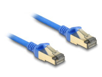DELOCK RJ45 Netzwerkkabel Cat.8.1 F/FTP Slim 0,3m blau