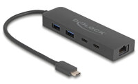 DELOCK 10 Gbps USB Hub mit 2,5 Gigabit LAN Port und PD 85 W
