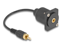 DELOCK D-Typ Kabel Cinch Stecker zu Buchse schwarz 20cm