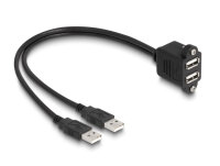 DELOCK USB 2.0 Kabel 2x USB Typ-A Stecker zu 2x USB Typ-A Bu