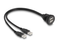 DELOCK USB 2.0 Kabel 2 x USB Typ-A Stecker zu 2 x USB Typ A