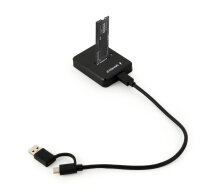 gembird Desktop-USB-Typ-C-M.2-SATA- Dockingstation, schw.