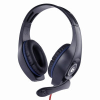 gembird Gaming-Headset Lautstärkereg, blau-schwarz,...