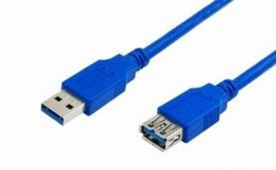 MediaRange Verlängerungskabel USB 3.0 A->A St/Bu 1,8m blau