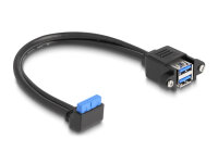 DELOCK Kabel USB 5 Gbps Pfostenbuchse 90° < 2x...