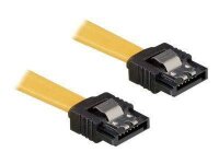 DELOCK SATA-Kabel SATA -> SATA St/St 0.70m gelb Clips