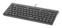 MANHATTAN Slim USB Mini-Tastatur 1.5m Kabel schwarz