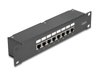 DELOCK 10" Kupplungs-Patchpanel 8 Port Cat.6