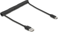 Delock  Spiralkabel EASY-USB 2.0 Typ-A Stecker zu USB Type-C