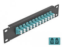 DELOCK 10" LWL Patchpanel 12 Port LC Duplex aqua 1...