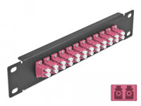 DELOCK 10" LWL Patchpanel 12 Port LC Duplex violett...