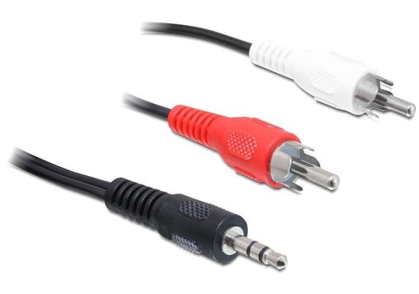 DELOCK Audiokabel 3,5mm stereo -> 2x Cinch St/St 5.00m