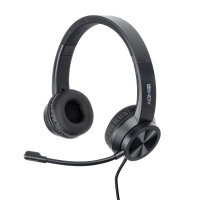LINDY USB-C Büro-Headset mit Adapter [20439]