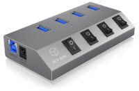 Schnellladegerät 4-Port IcyBox USB 5V 20W IB-HUB1405...