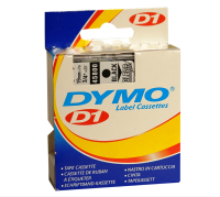 DYMO D1  Schriftband 40910   9mmx7.0m schwarz->transp.