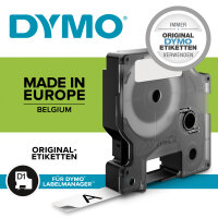 DYMO D1  Schriftband 41913   9mmx7.0m schwarz->weiß